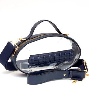 NWT Navy Clear Stadium Approved Bag Game Day Crossbody Football Purse